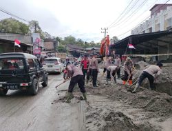 Gerak Cepat Polres Bener Meriah, Jalan Lintas Bireuen–Takengon Kembali Aman Pascabencana