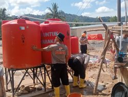 Polres Padang Pariaman Gencarkan Pembangunan Sumur Cincin di Hunian Sementara Warga Anduriang