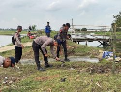 Brimob Polda Metro Jaya Mulai Progres Pembangunan Jembatan Presisi di Pebayuran