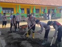 Dukungan Pendidikan Pulih Cepat Pascabanjir, Polres Pidie Jaya Bersihkan Sekolah MIN 1