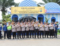 Pejabat Utama Polda Metro Jaya Cek Pos Pelayanan Tol Jakarta–Merak, Pastikan Arus Mudik Aman dan Lancar