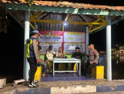 Patroli Malam Gabungan Polsek Kepulauan Seribu Utara, Cegah Guantibmas dan Sosialisasikan Layanan 110