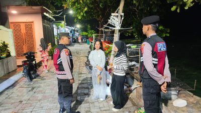 Patroli Malam Gabungan Polsek Kepulauan Seribu Utara Intensifkan Siskamling dan Sosialisasi Layanan 110