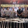 Negara Hadir Berantas Senpi Ilegal, Polda Sumsel Musnahkan Ratusan Senjata Api Hasil Ops Senpi Musi 2026