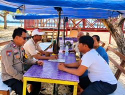 Jaga Jakarta di Pulau Untung Jawa, Bhabinkamtibmas Sosialisasikan Layanan Polisi 110